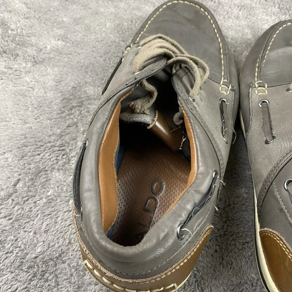 Aldo‎ Boat Shoes Mens Size 10.5 Gray Rubber Outsole